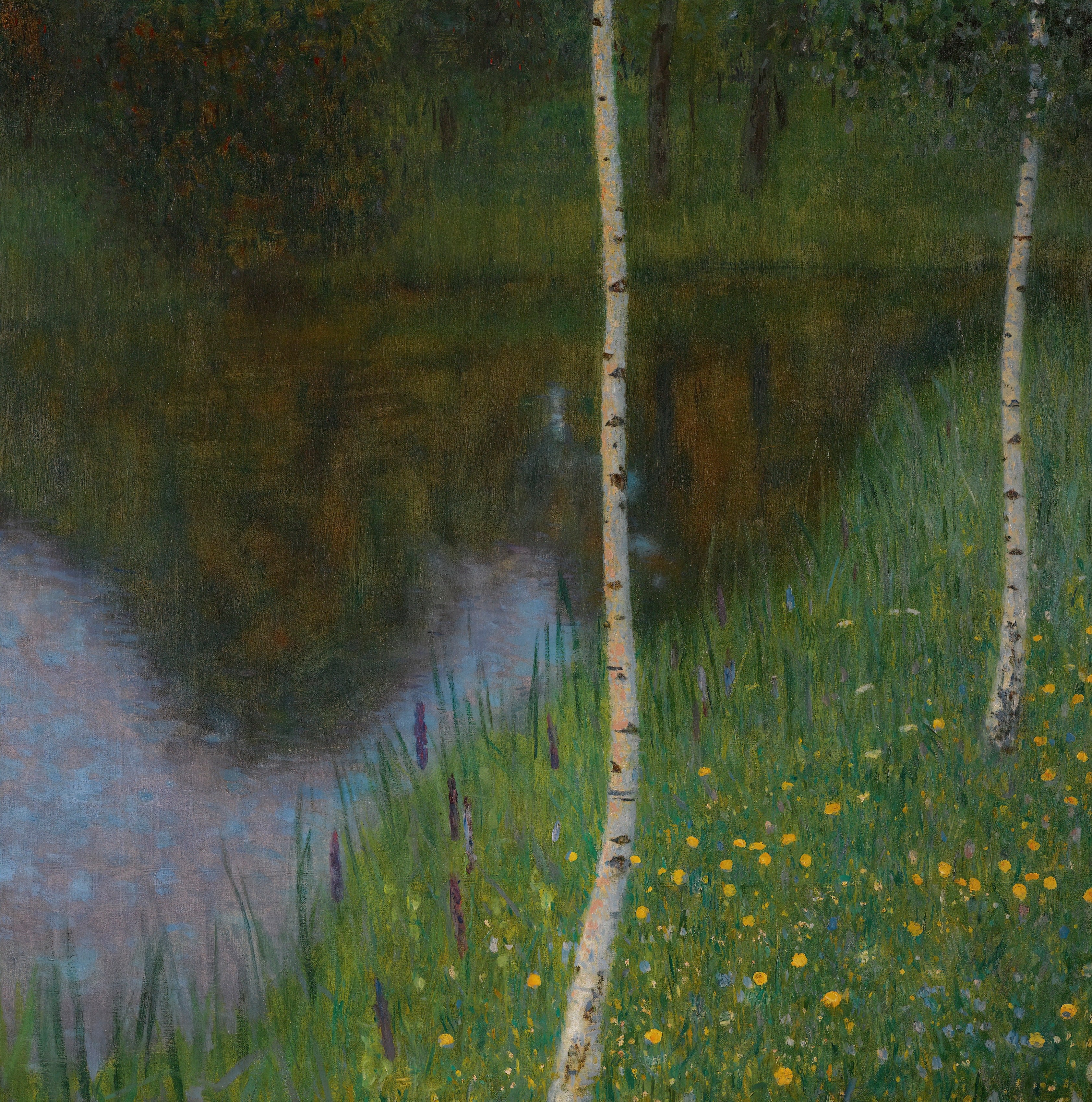 Gustav Klimt - A orilla del lago con abedules