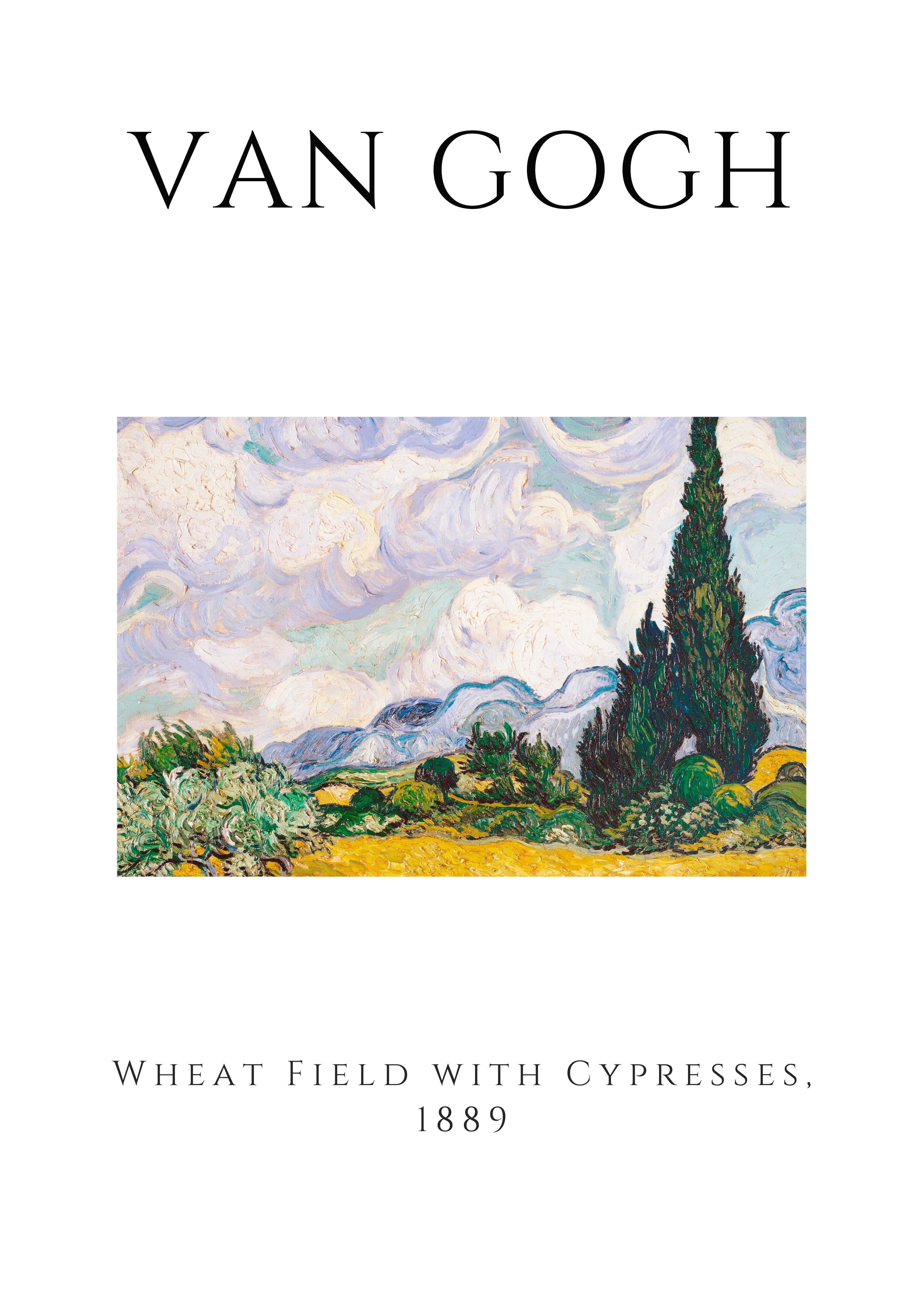 Van Gogh - Campo de trigo con cipreses