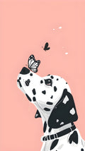 Dalmata y mariposa
