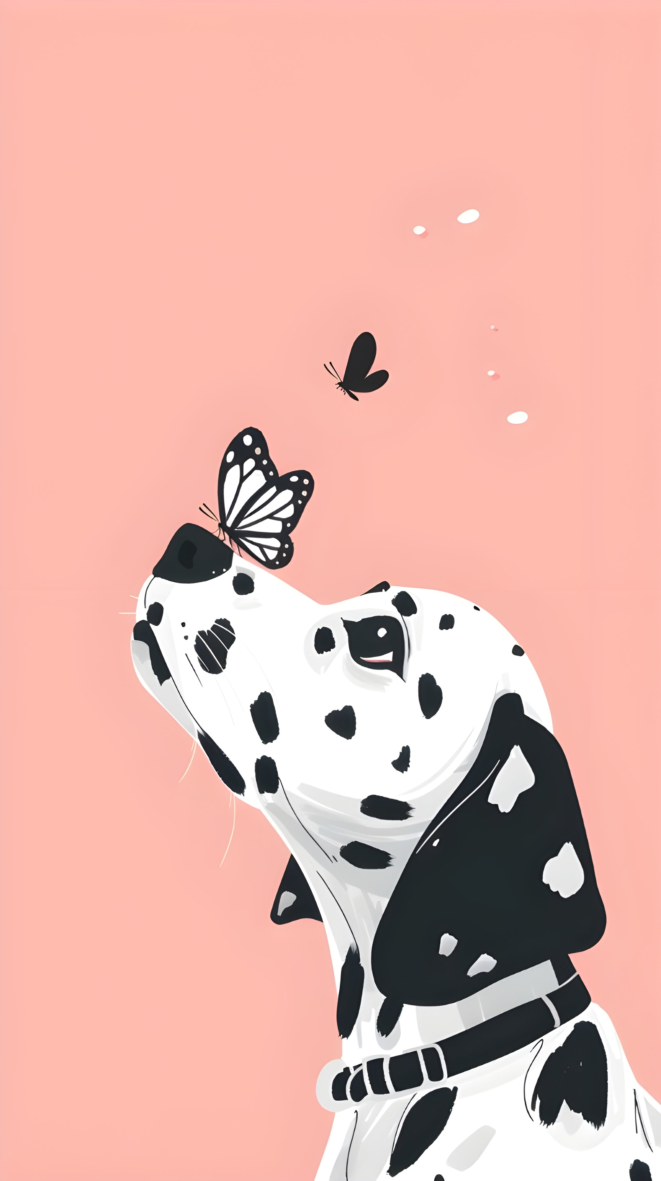 Dalmata y mariposa