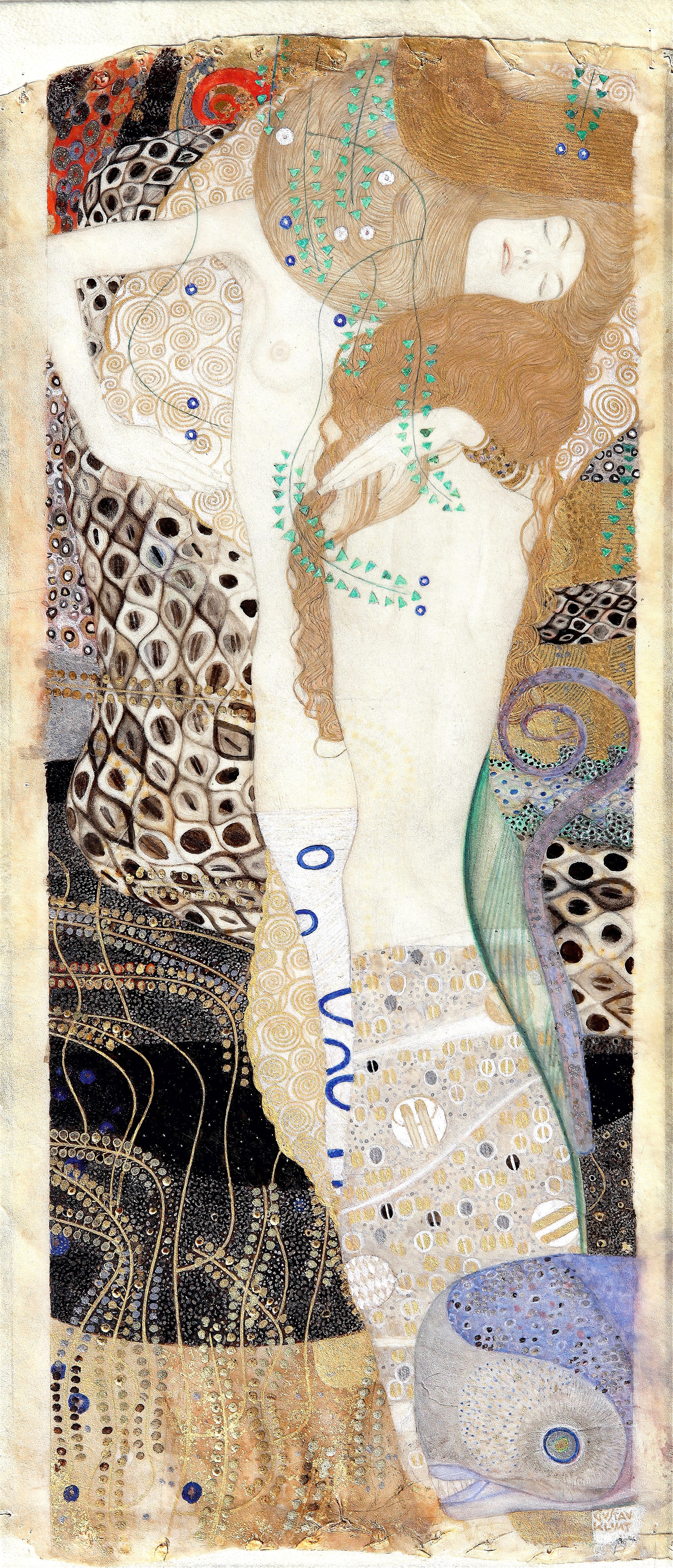 Gustav Klimt - El agua serpentina II