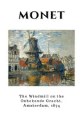 Monet - El molino de viento en el canal desconocido, Amsterdam