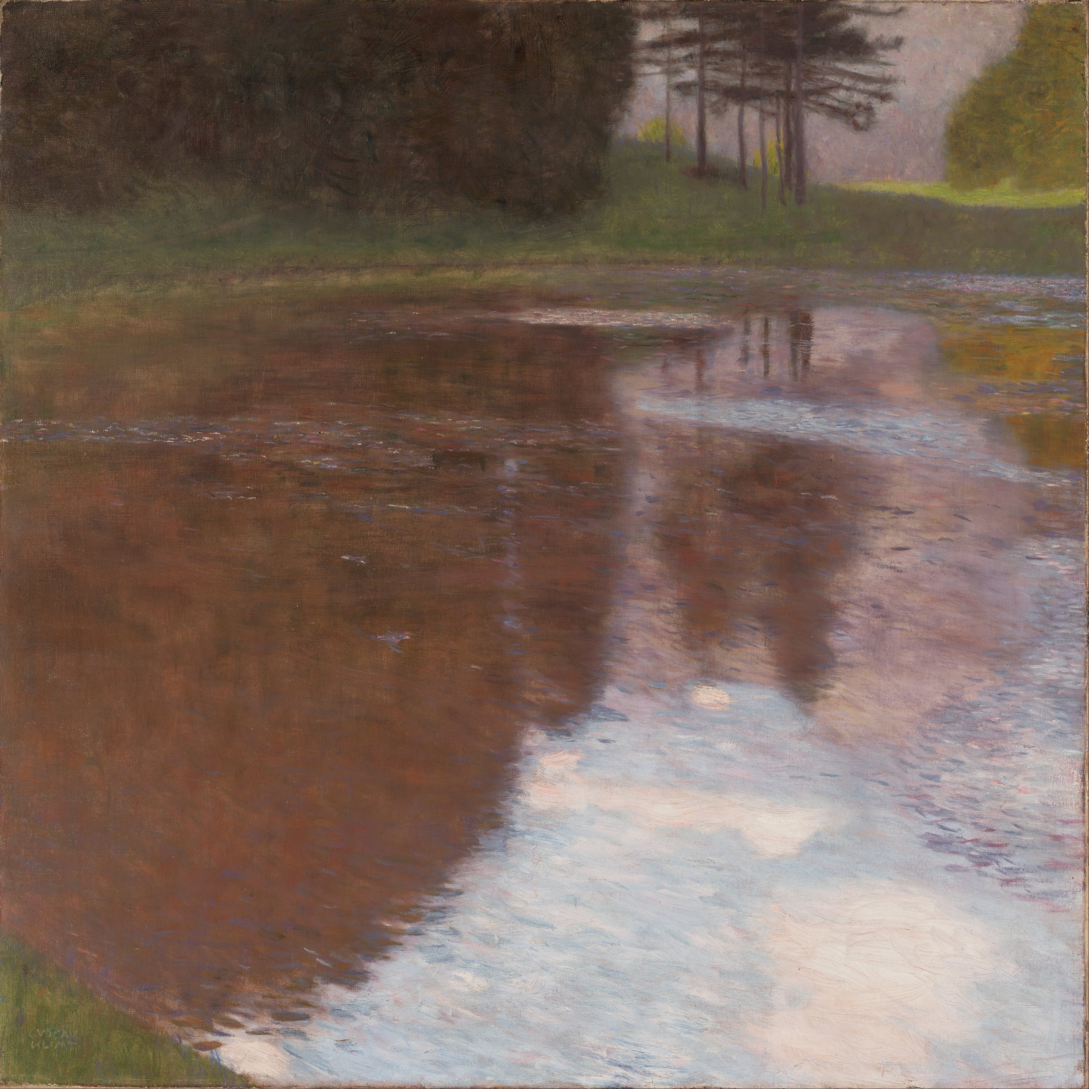 Gustav Klimt - Estanque tranquilo en el parque de Appeal