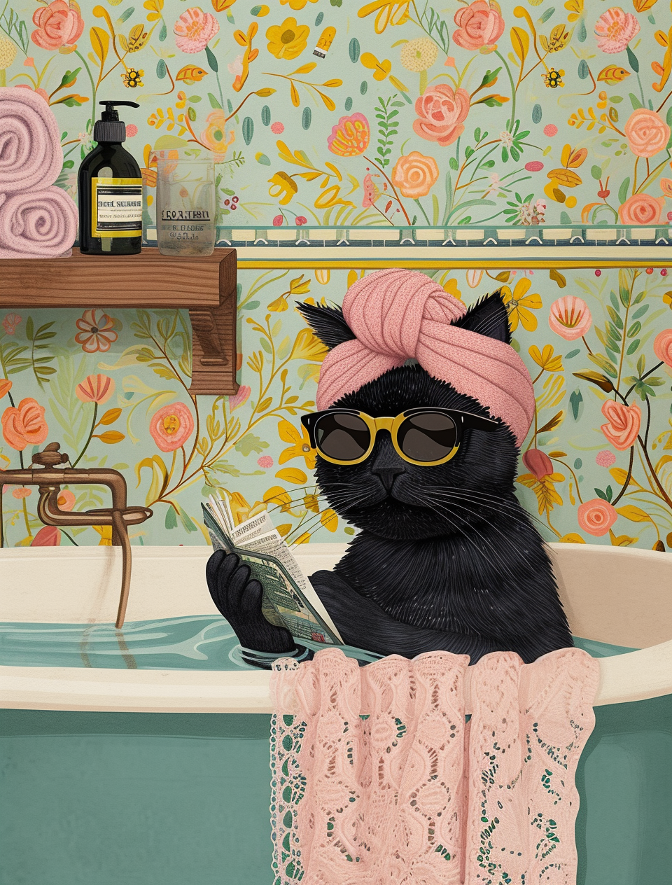 Gato en la bañera