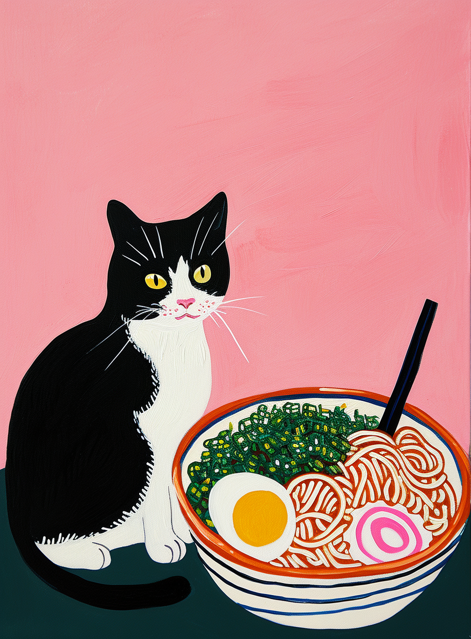 Gato y plato