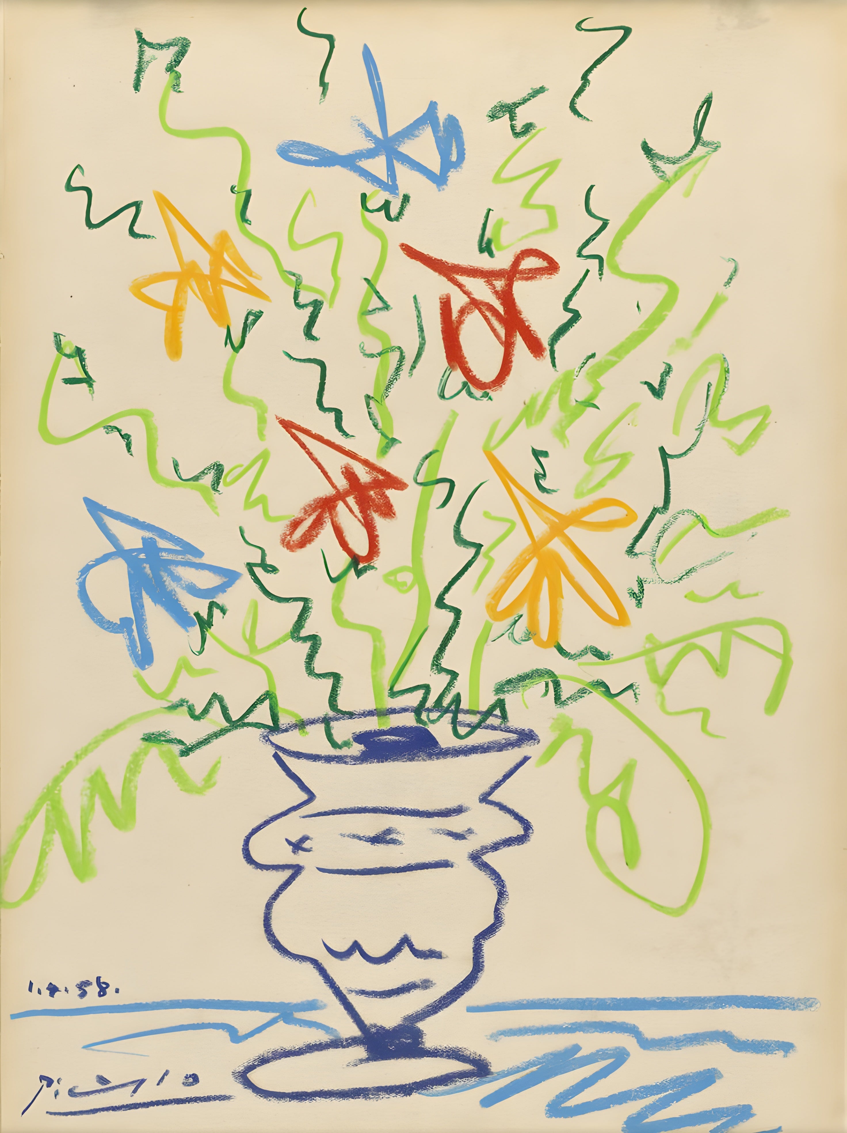 Picasso - Jarrón con flores