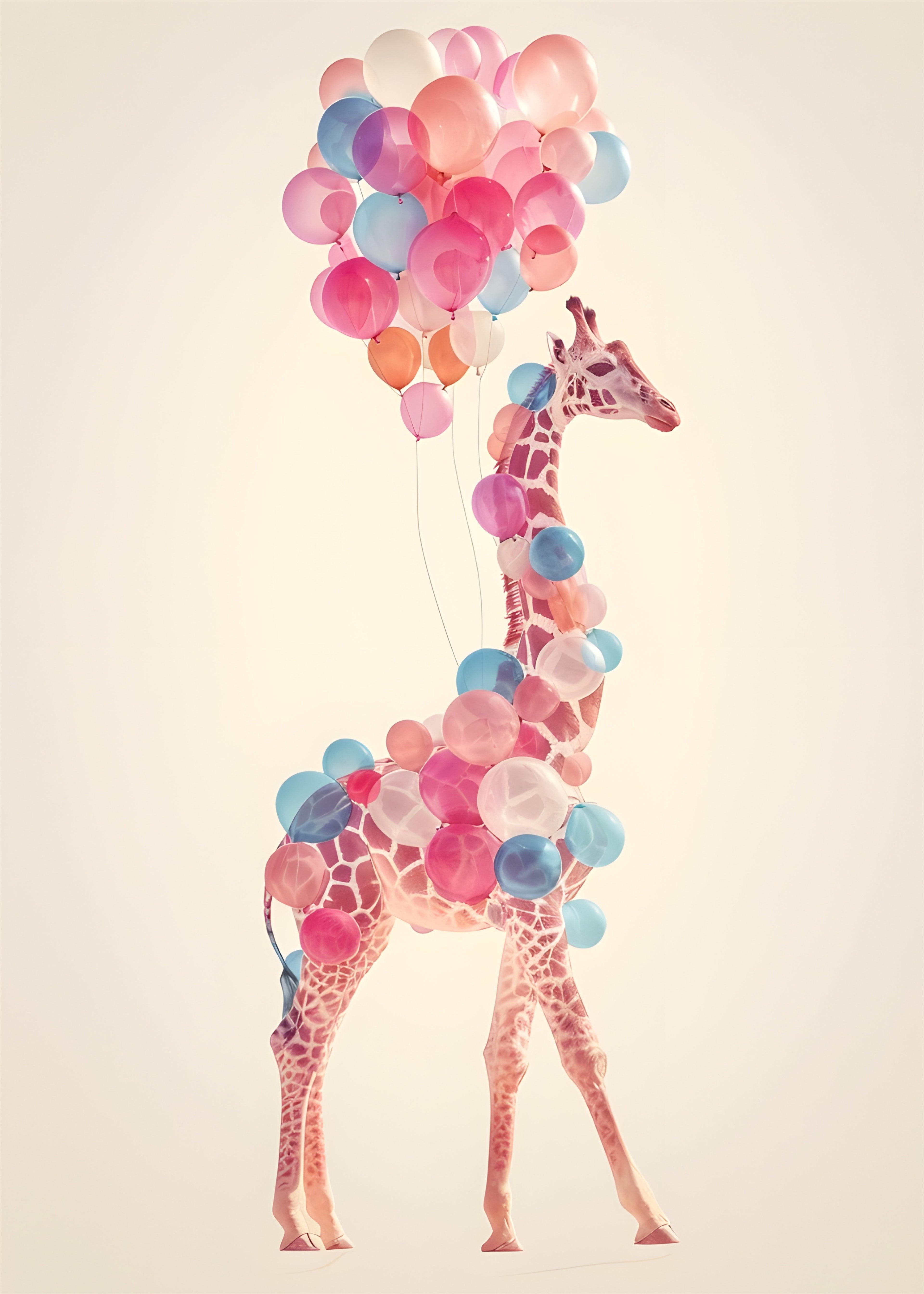 Jirafa y globos