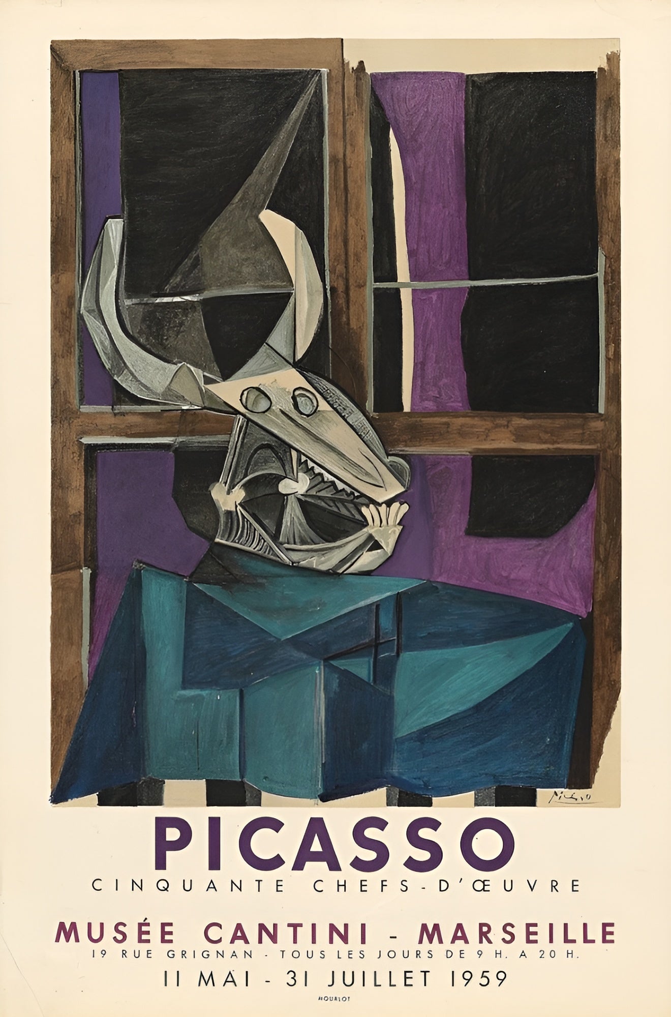 Picasso - Naturaleza muerta con cráneo de toro