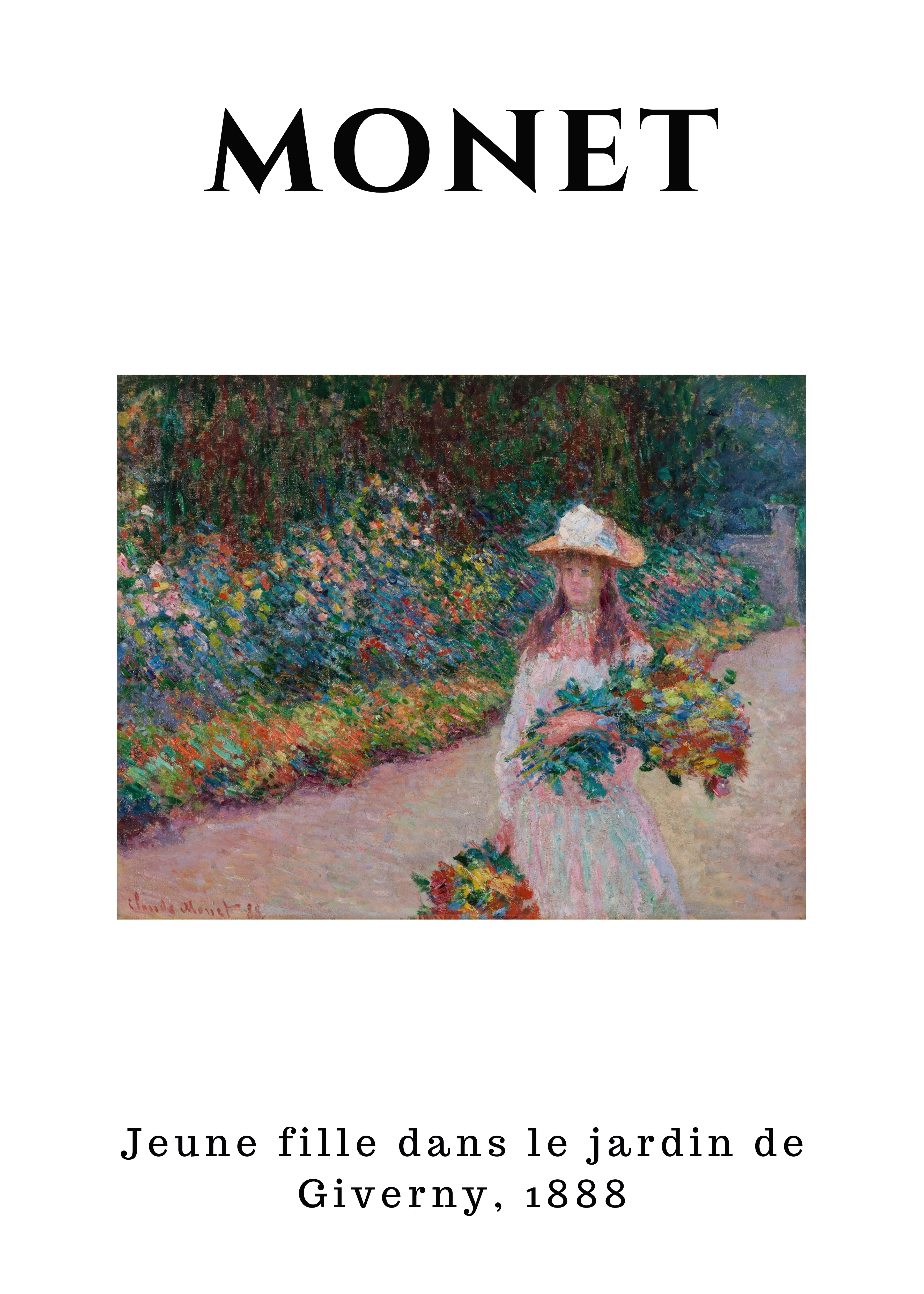Monet - Niña en el jardín de Giverny
