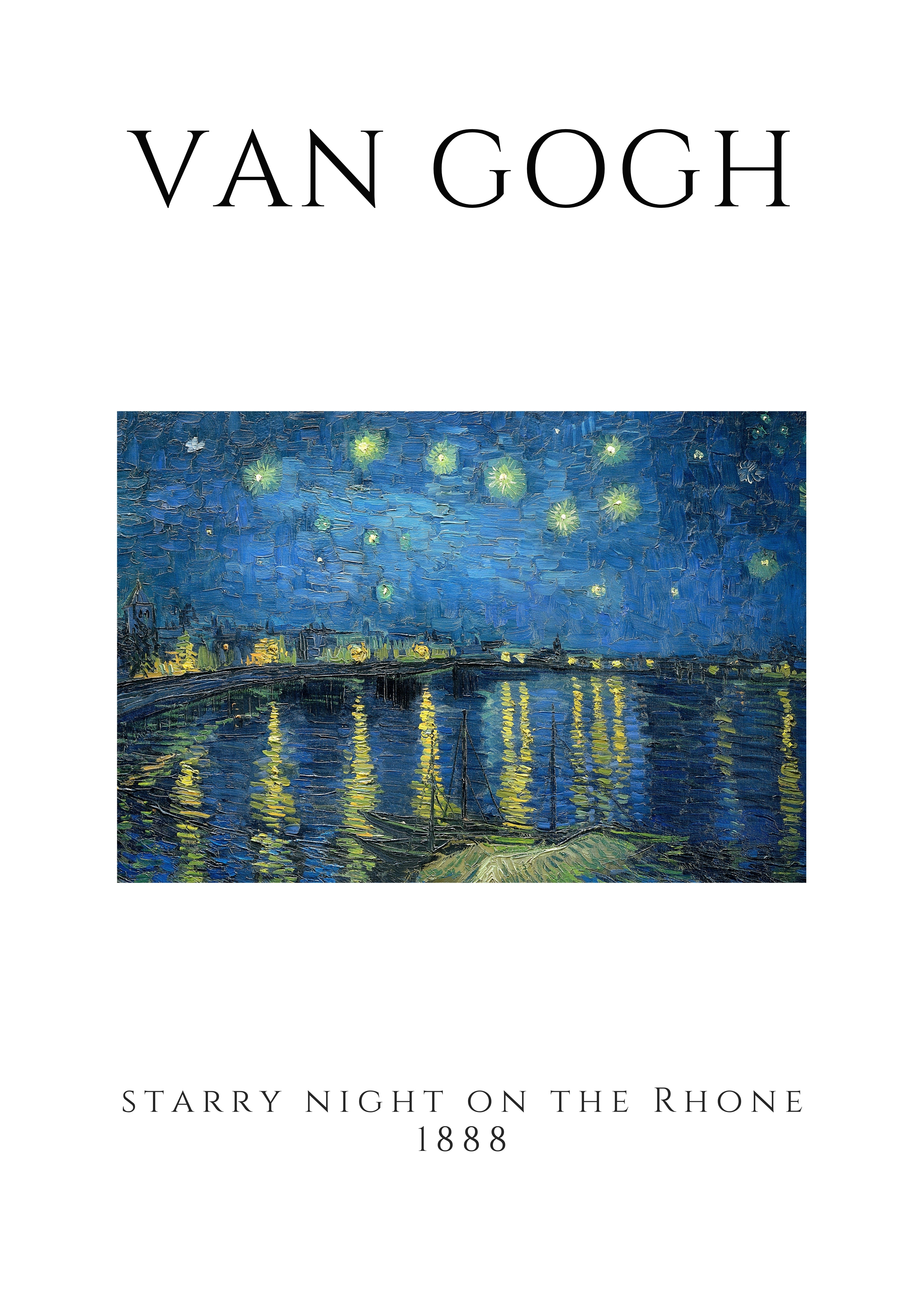Van Gogh - Noche estrellada en el Ródano