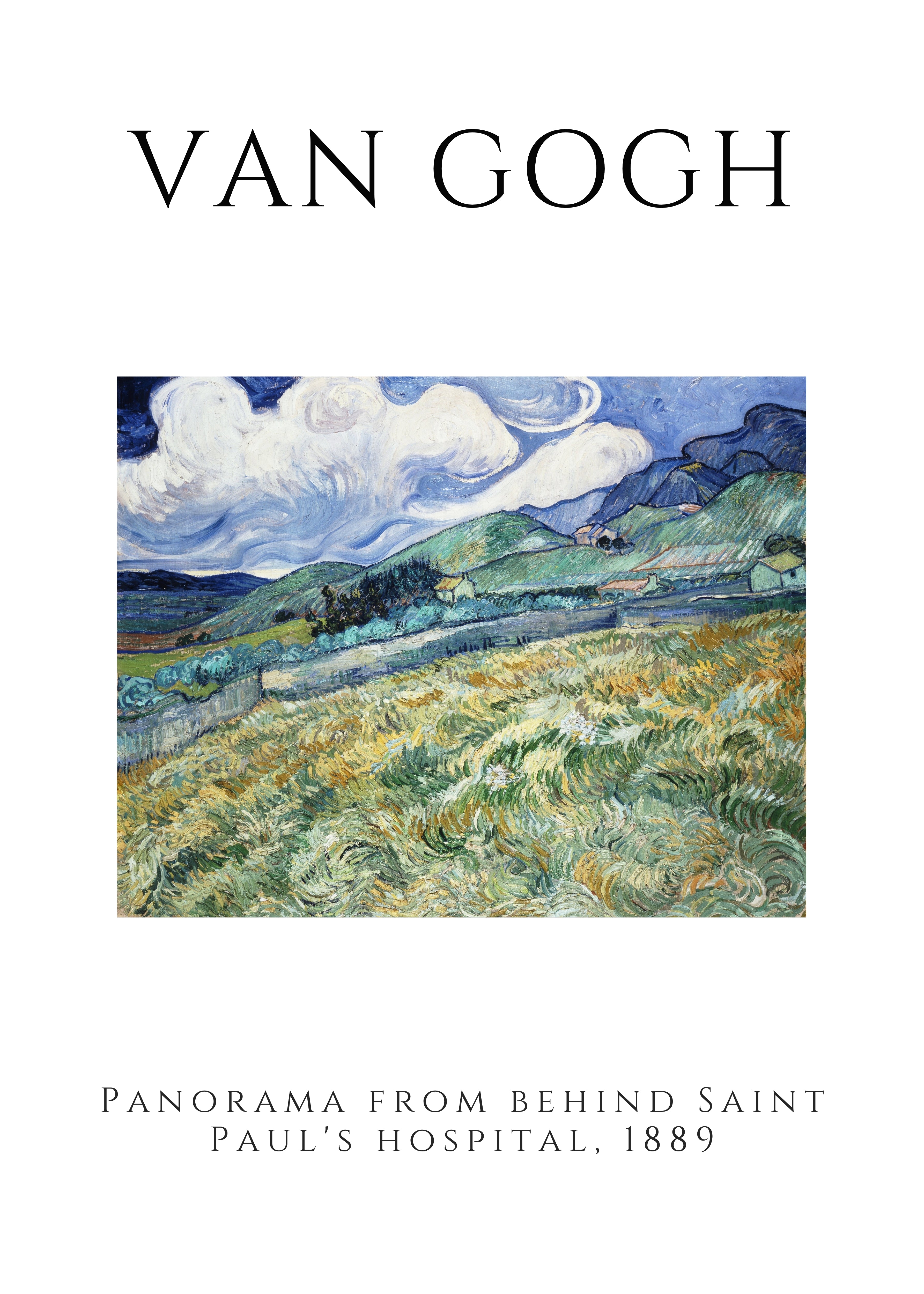 Van Gogh - Panorama desde detrás del hospital Saint Paul