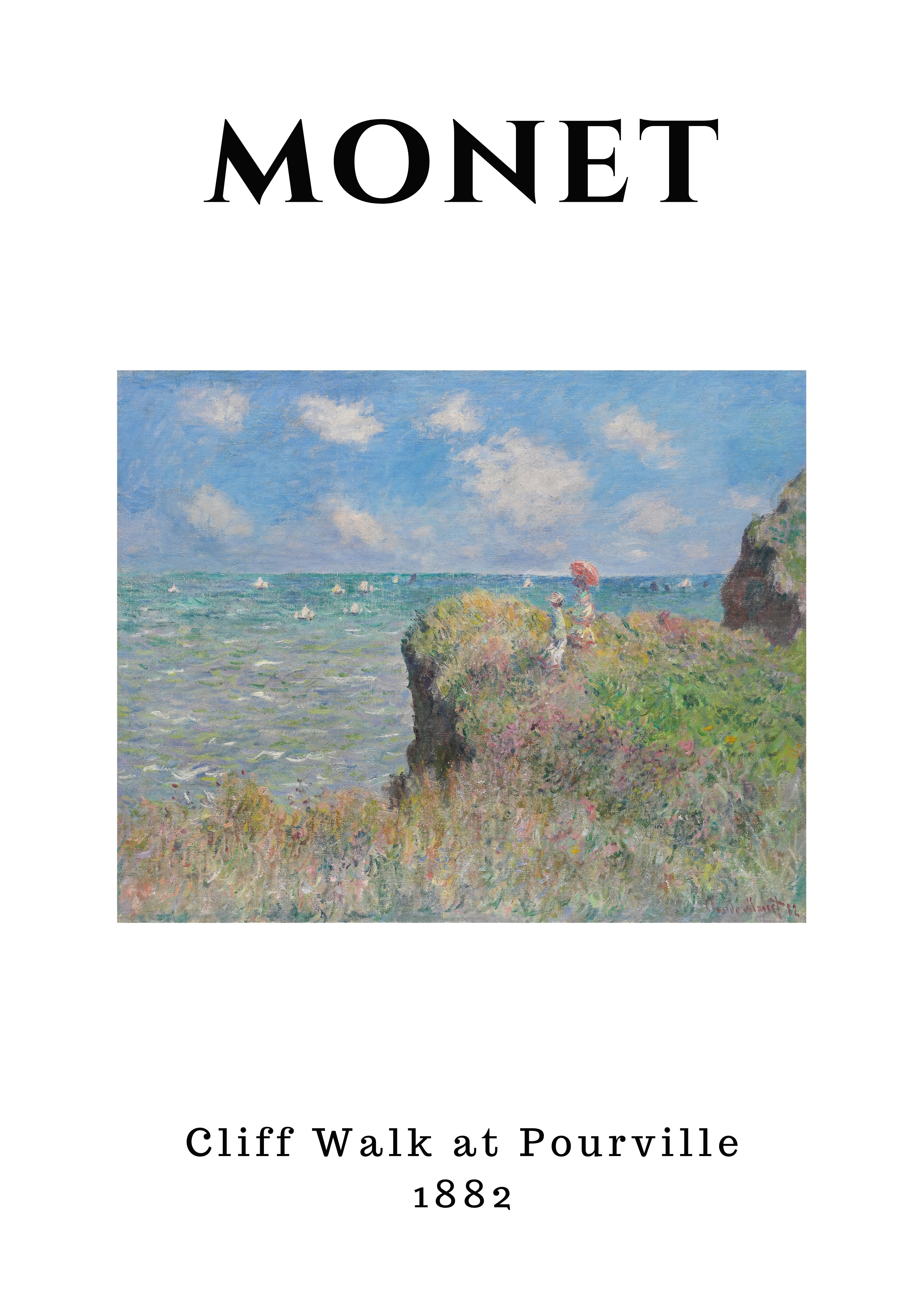 Monet - Paseo por el acantilado en Pourville