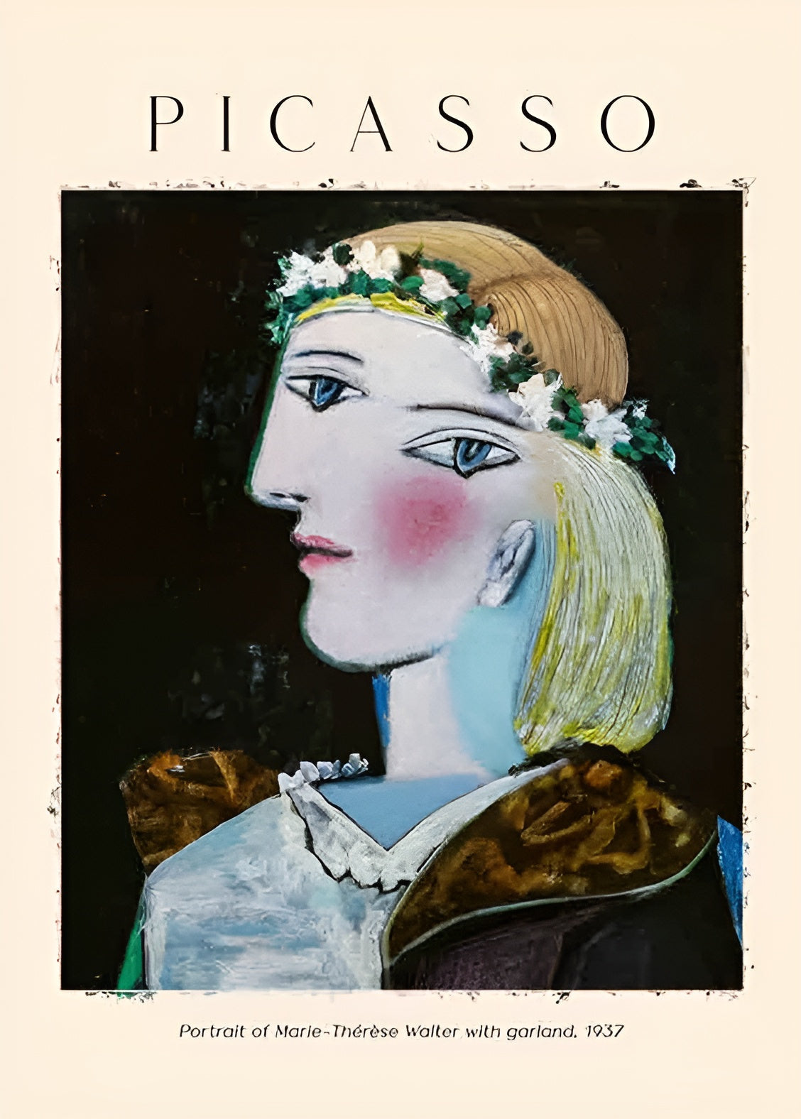 Picasso - Retrato de Marie-Thérèse Walter con guirnalda