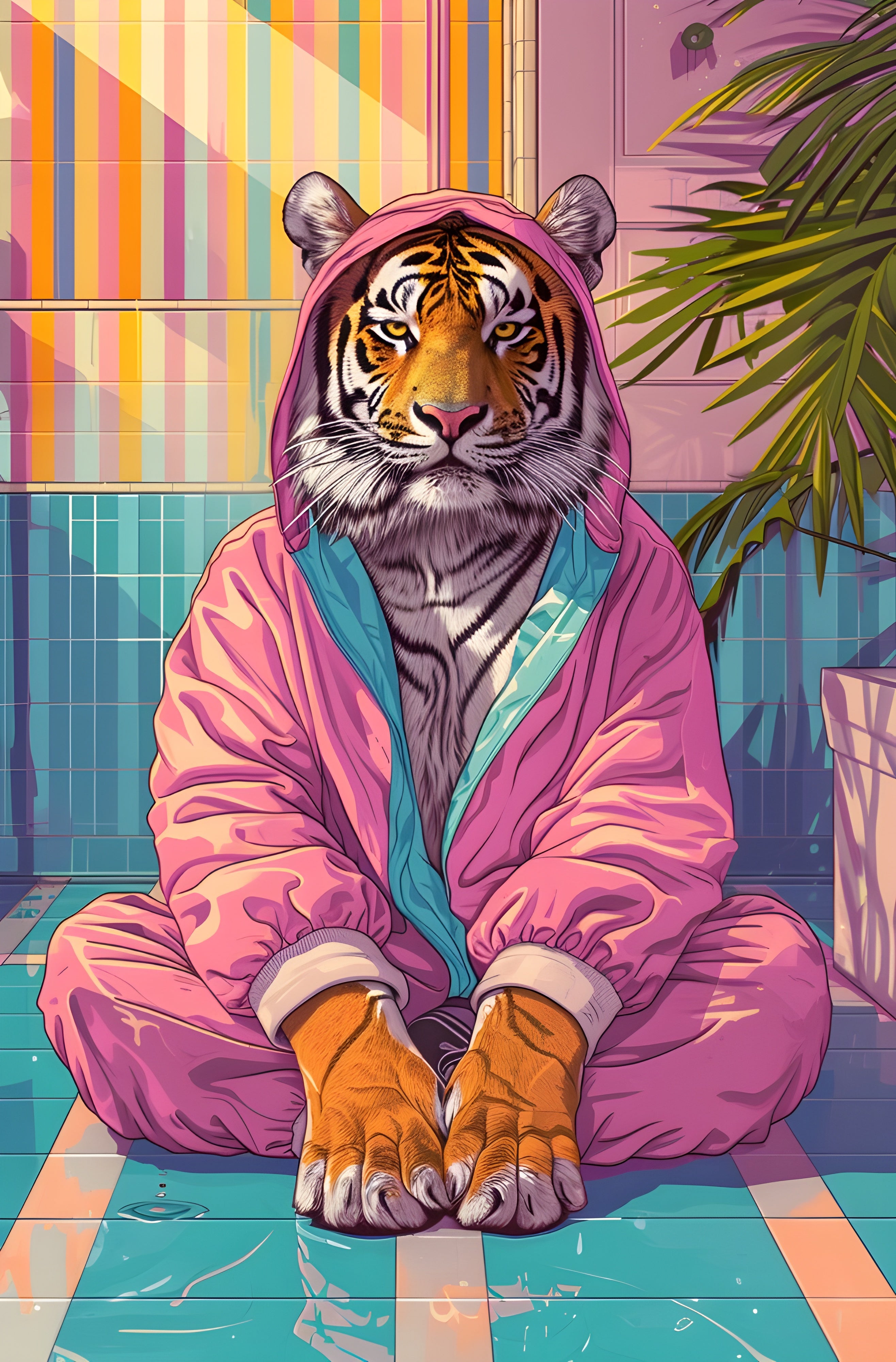 Tigre con buzo