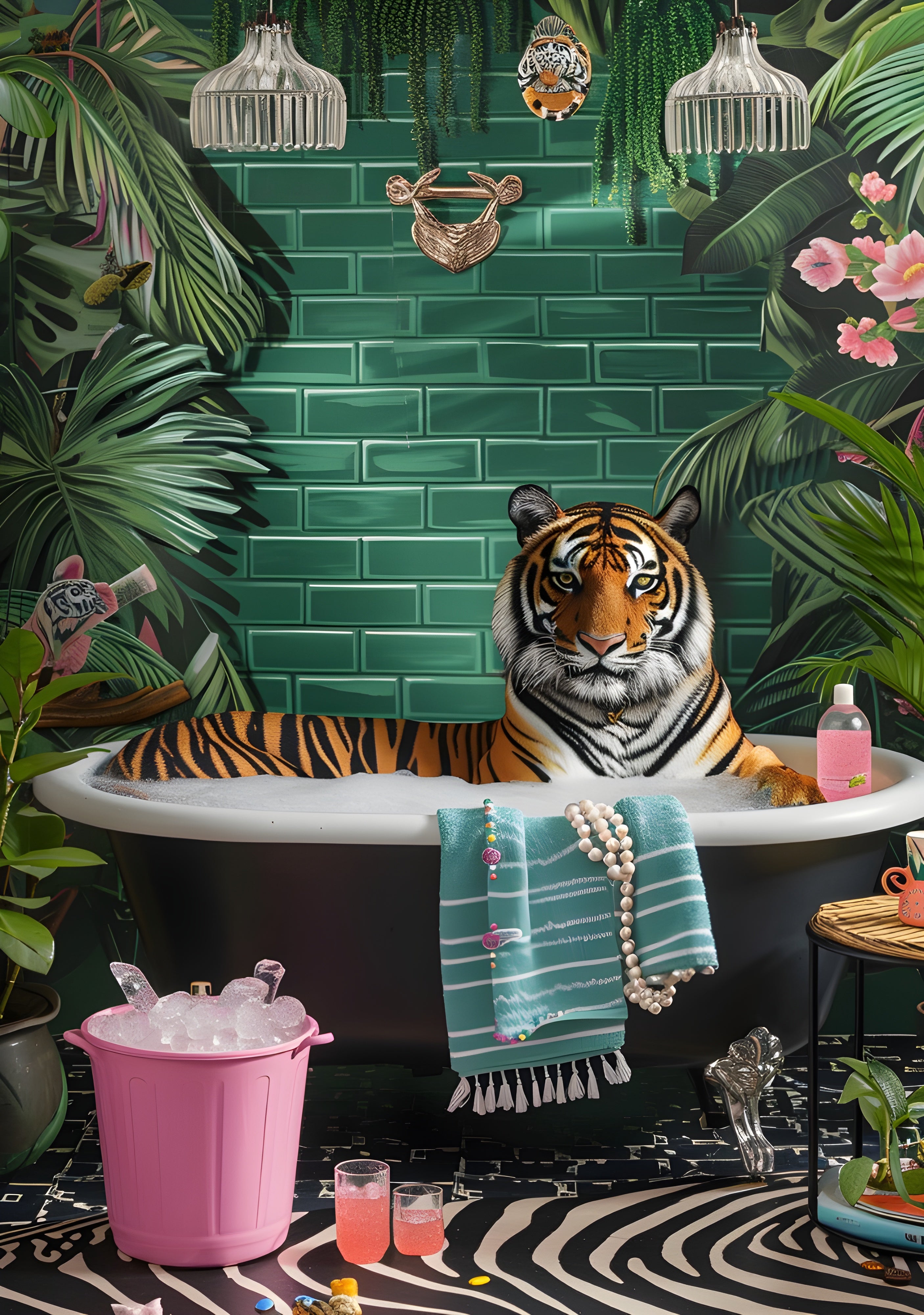 Tigre en la bañera